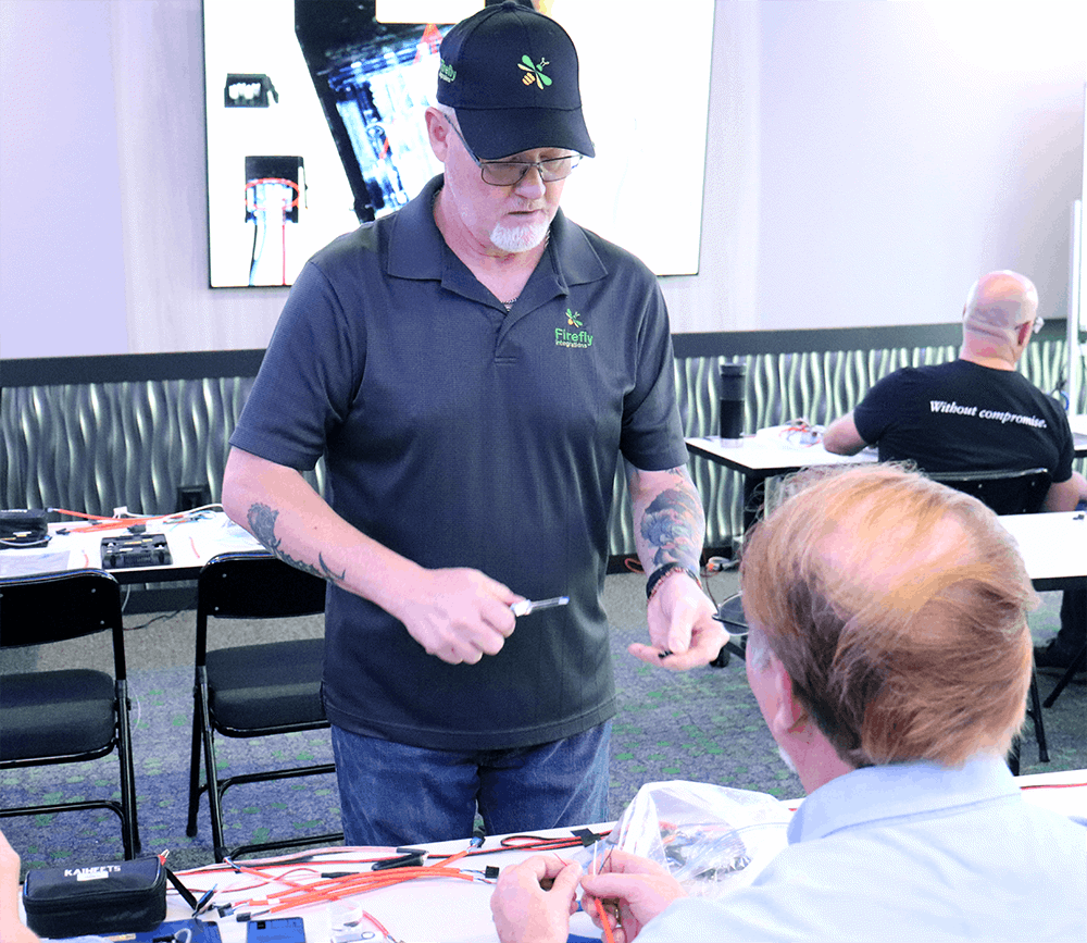 Firefly Integrations Training Academy taking place with service technicians and a Firefly trainer