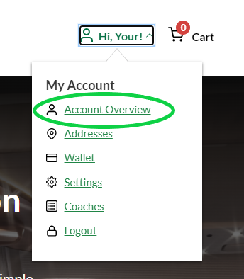 Account Overview Selection