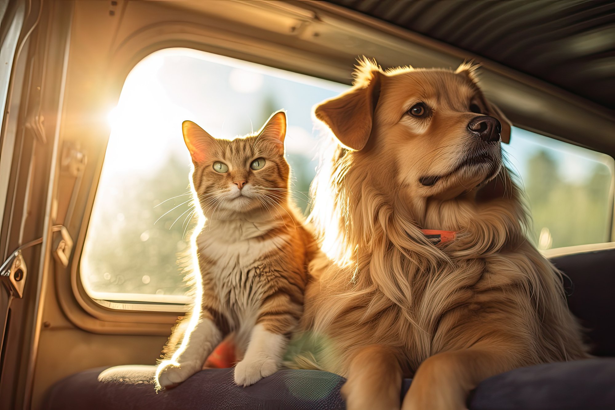 Cat and Dog in RV